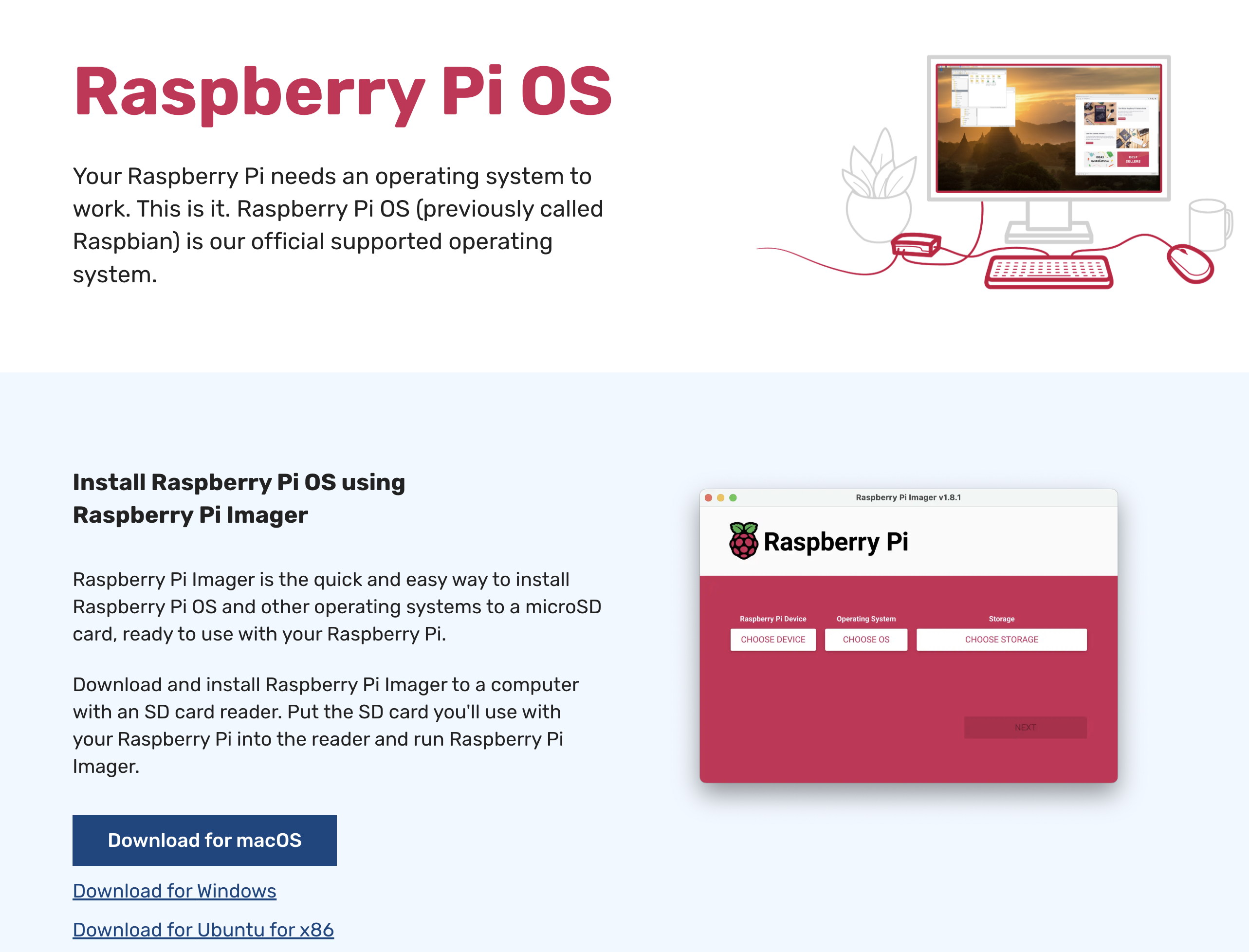 Raspberry Pi公式サイトのスクリーンショット